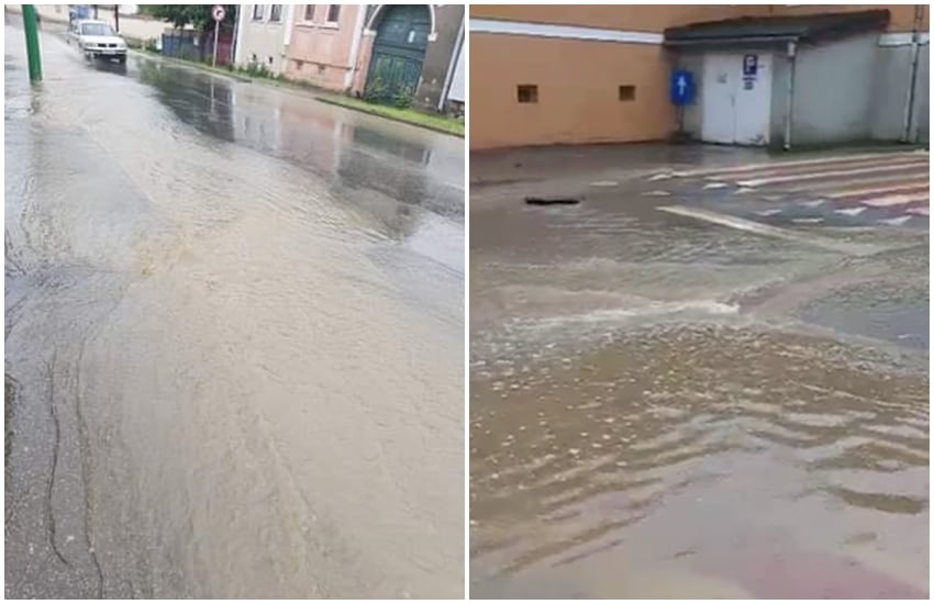 video: prăpăd pe străzile din cisnădie - canalizarea nu a mai făcut față