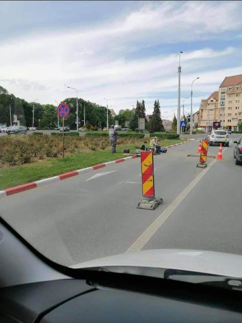 FOTO: Ce a lucrat Dorel toată ziua pe strada Bâlea din Sibiu