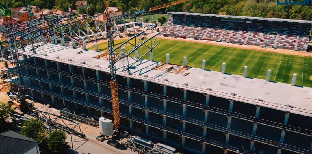 video: imagini spectaculoase cu lucrările de la stadionul municipal - arena prinde contur