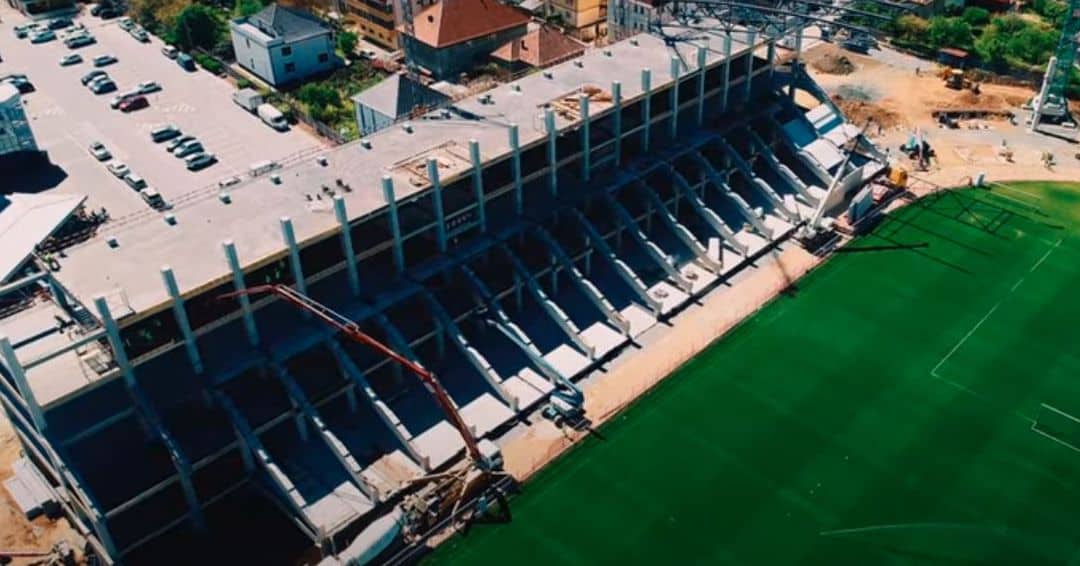 video: imagini spectaculoase cu lucrările de la stadionul municipal - arena prinde contur