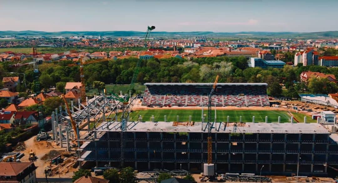 video: imagini spectaculoase cu lucrările de la stadionul municipal - arena prinde contur