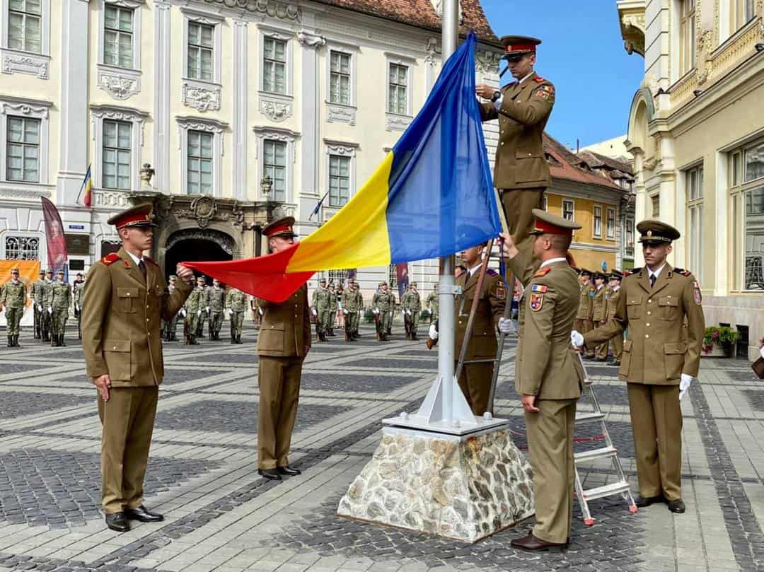 FOTO Ziua Drapelului Național, celebrată în Piața Mare