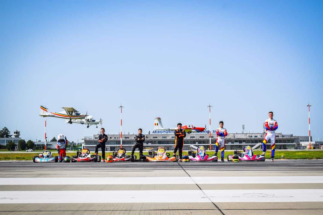 foto: acțiune inedită - karting pe aeroportul din sibiu