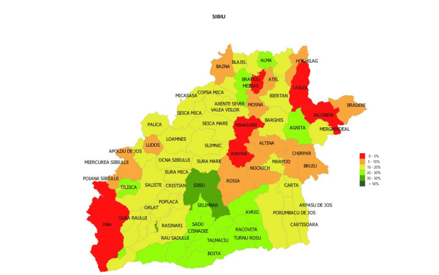 sibiu, șelimbăr și racovița, localitățile cu cei mai mulți vaccinați din județ - la jina oamenii „fug” de imunizare