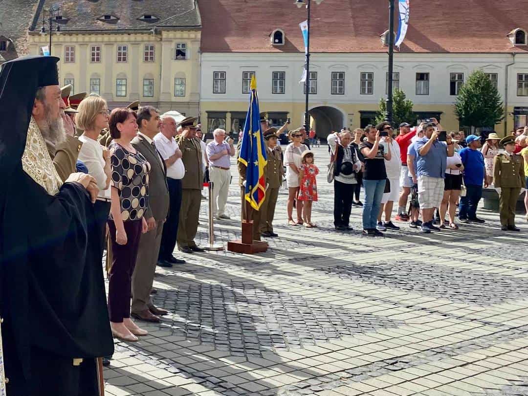 FOTO Ziua Drapelului Național, celebrată în Piața Mare