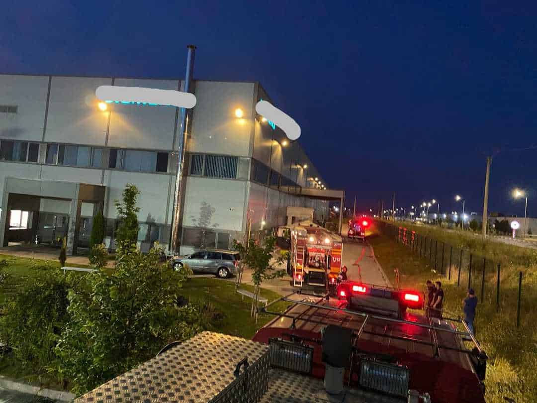 foto: fabrica siemens din sibiu, evacuată de urgență în urma unui incendiu