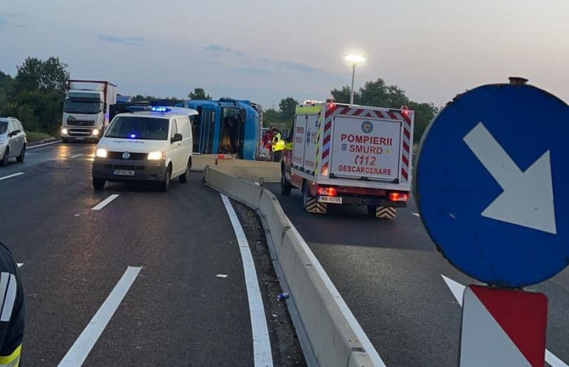 foto: tir-ist mort în accident la veștem. a pierdut controlul autovehiculului