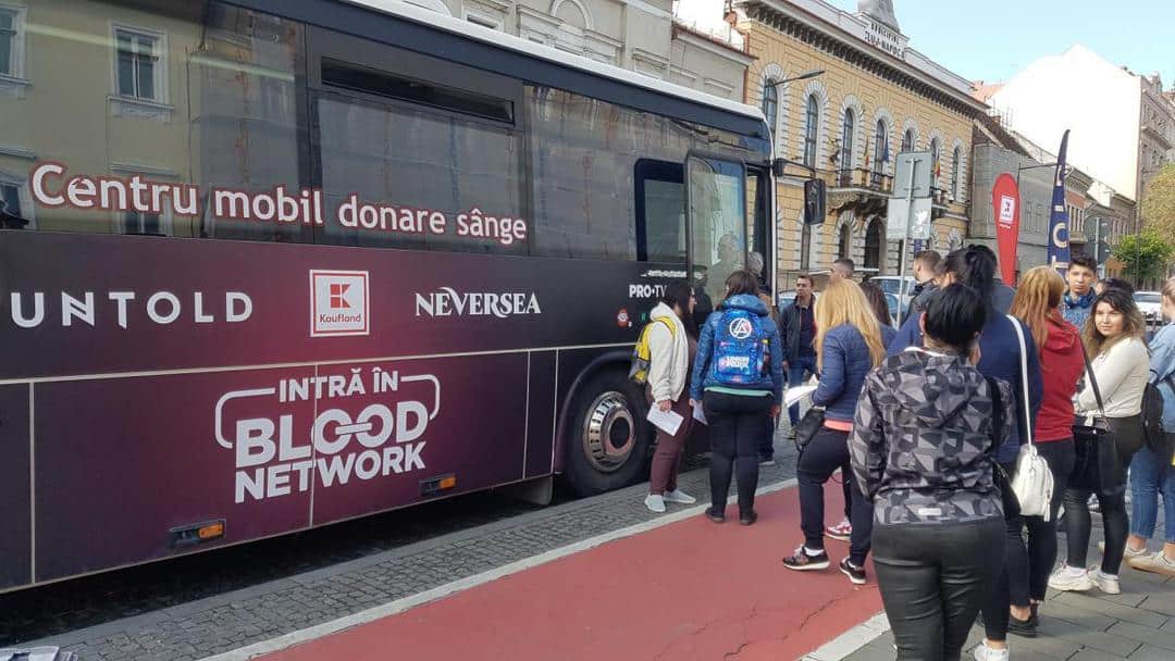 caravana de donare de sânge ''blood network untold'' vine sâmbătă la sibiu