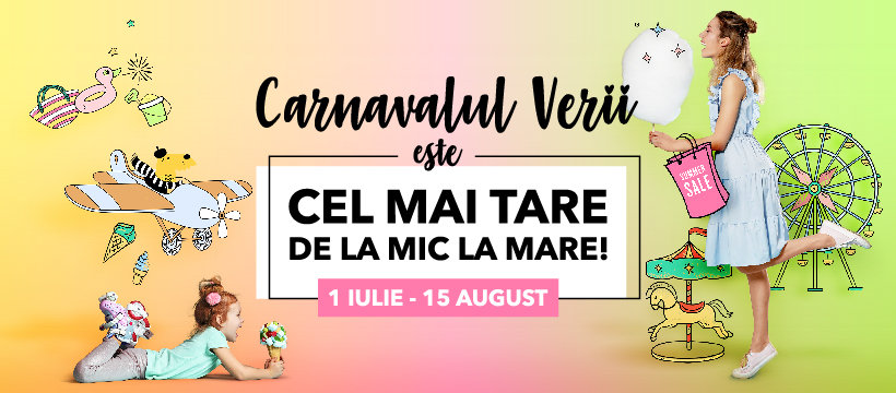 se deschide carnavalul verii pentru copiii de toate vârstele, la shopping city sibiu summer sale