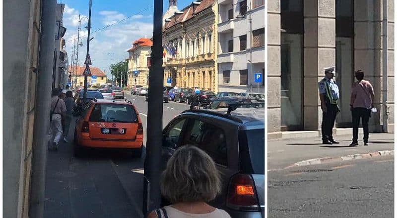 foto - slalom printre mașini pe șaguna - pietonii își riscă viața, iar poliția locală îi amendează pe tupeiști