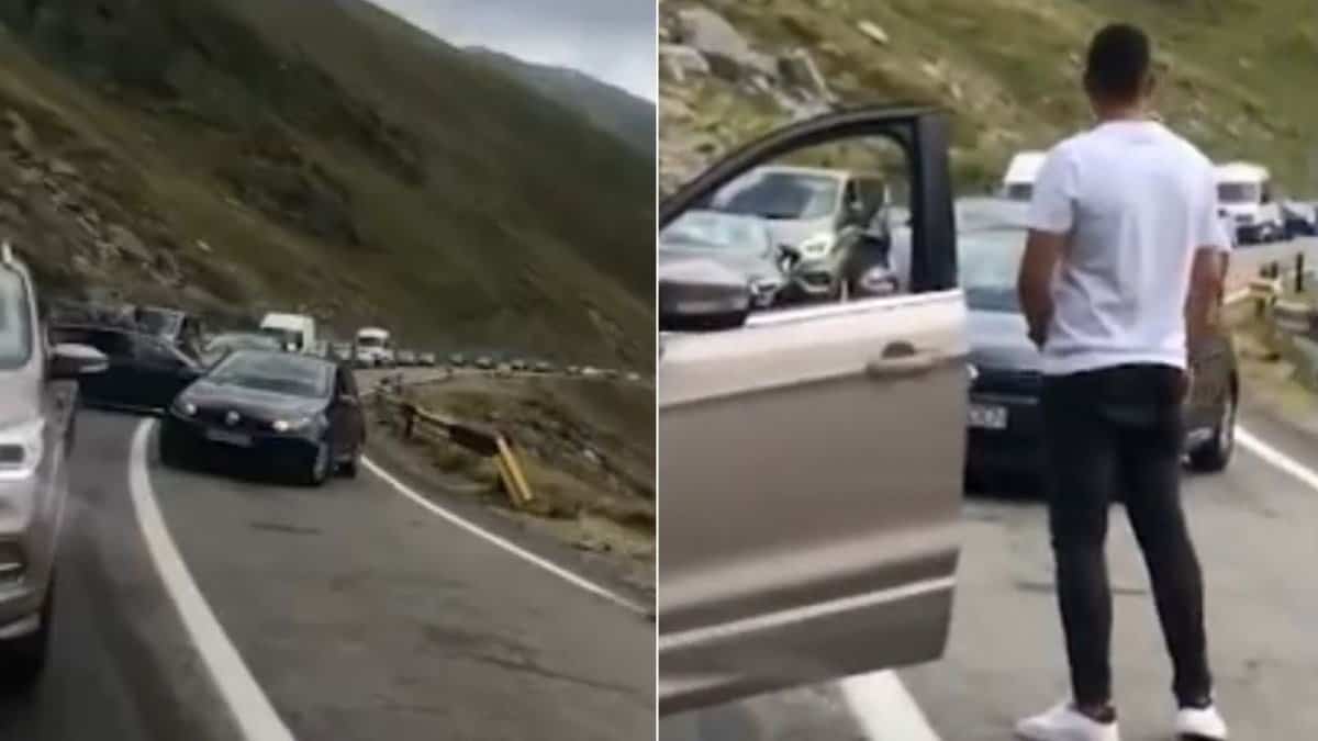 Bătaie pe Transfăgărășan. Doi șoferi s-au luat la pumni în trafic