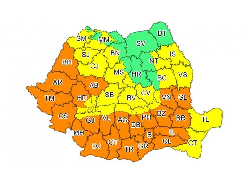 cod portocaliu de caniculă în jumătate de țară. sibiul afectat și el de temperaturile ridicate