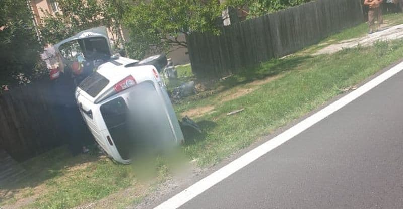 accident pe valea oltului la călinesti - o persoană rănită