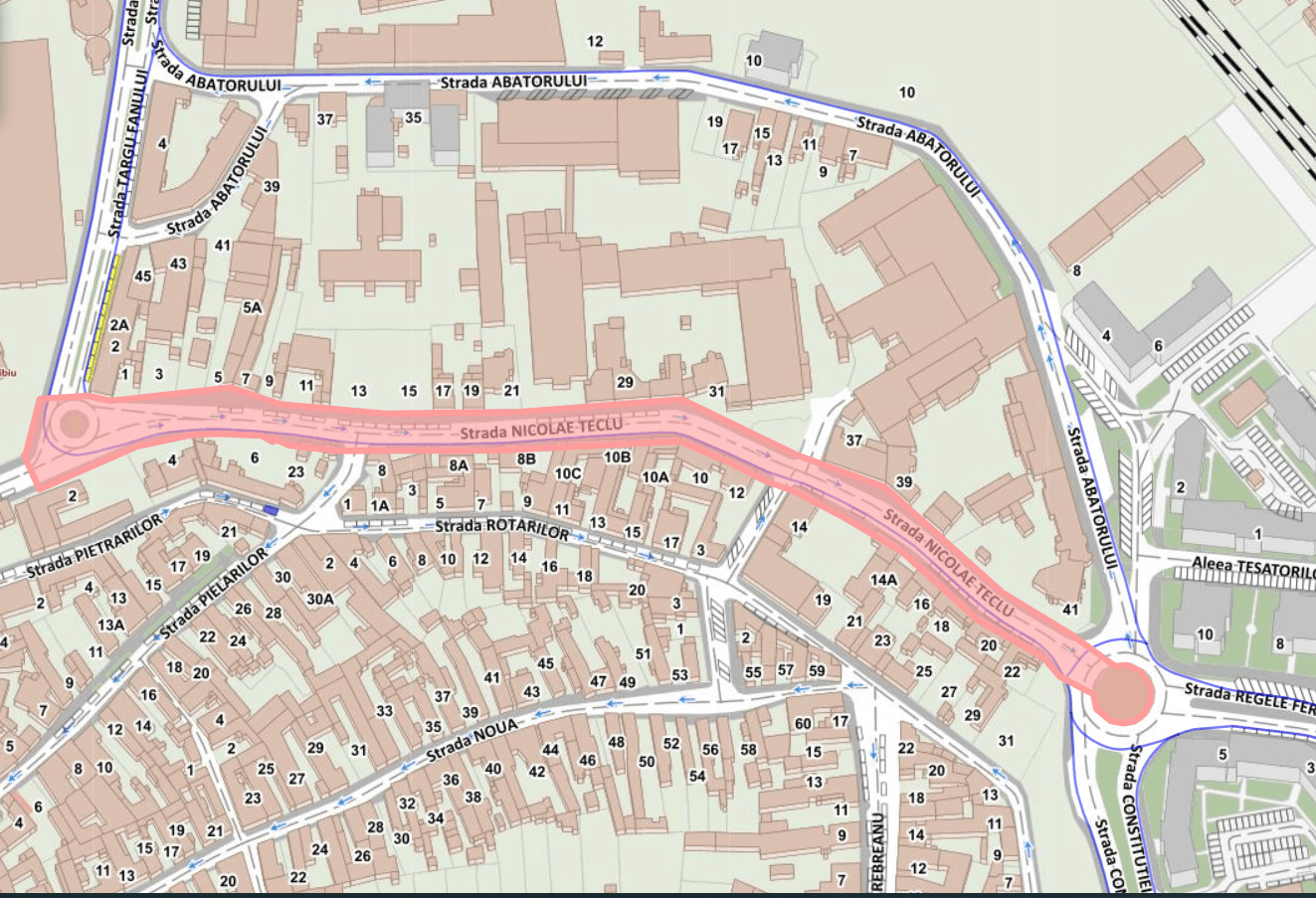 strada nicolae teclu din sibiu intră în reparații de luni