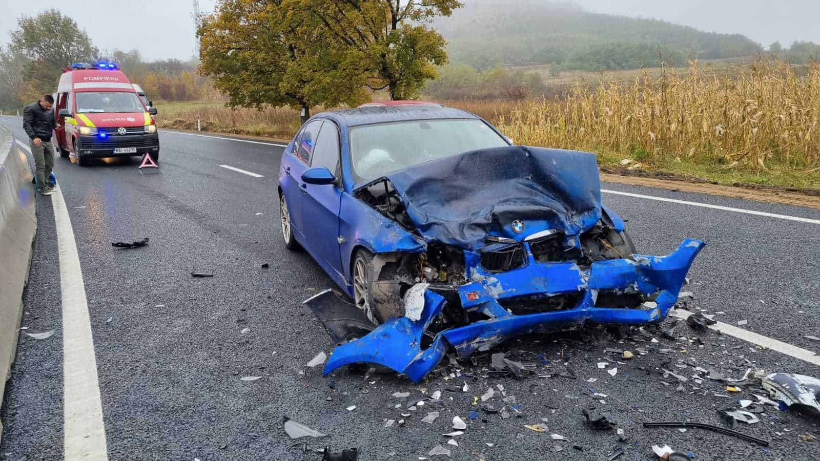 foto - accident grav pe dn7 la boița - cinci persoane rănite la boița