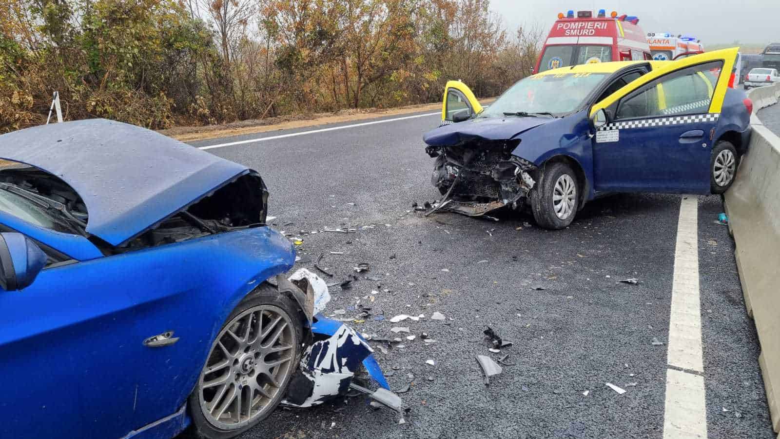 foto - accident grav pe dn7 la boița - cinci persoane rănite la boița