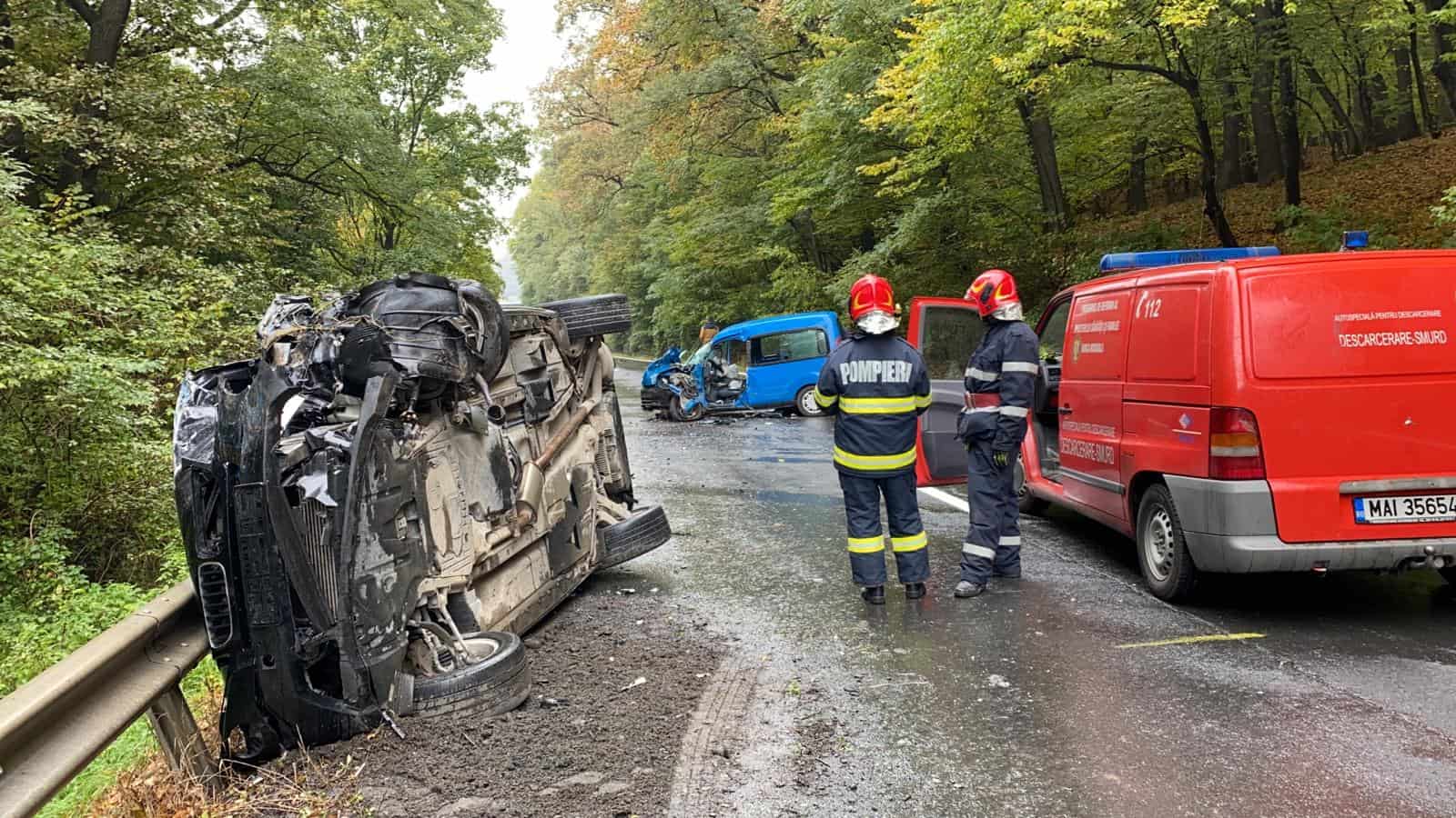 accident grav pe dn14 lângă mediaș - bărbat inconștient încarcerat