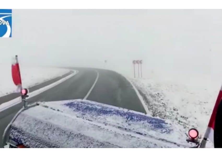 video ninge în mai multe zone - zăpada s-a așternut deja pe transaplina