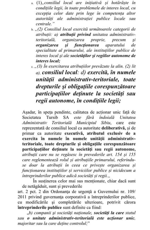 scandalul dintre bibu și fodor continuă - “preluarea tursib a fost ilegală. am cerut lămuriri la primărie”