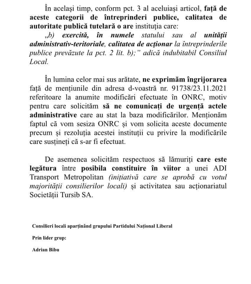 scandalul dintre bibu și fodor continuă - “preluarea tursib a fost ilegală. am cerut lămuriri la primărie”