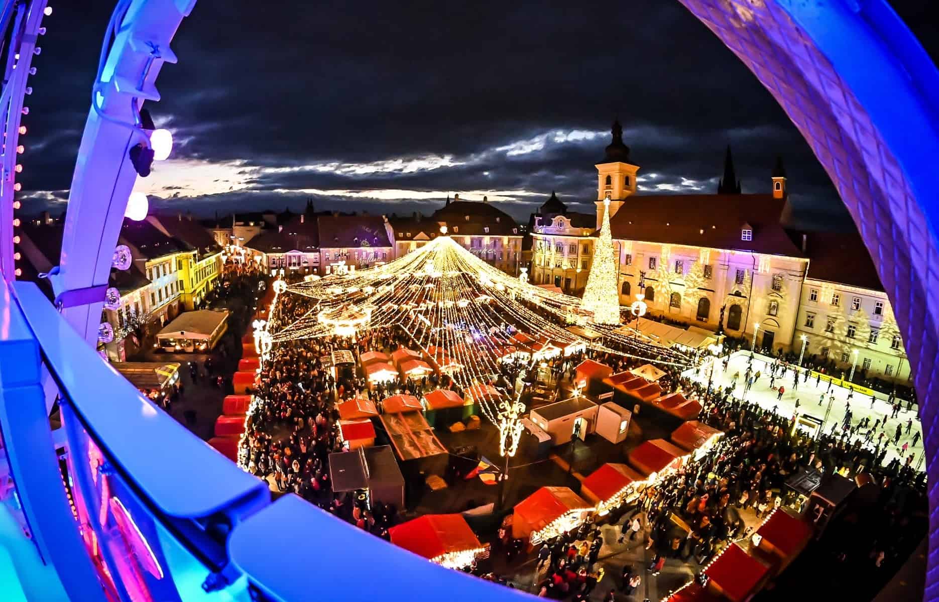 începe târgul de crăciun din sibiu - se deschide și patinoarul - acces doar cu certificat verde