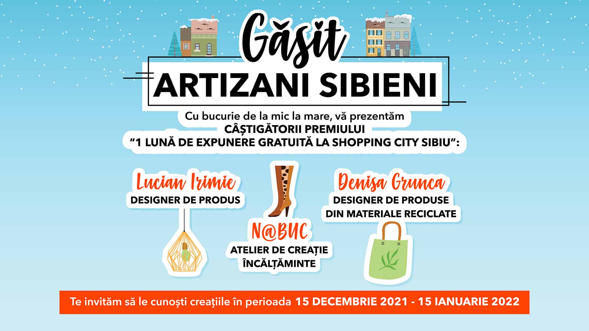 Shopping City Sibiu anunță cei trei câștigători ai concursului dedicat micilor afaceri creative locale