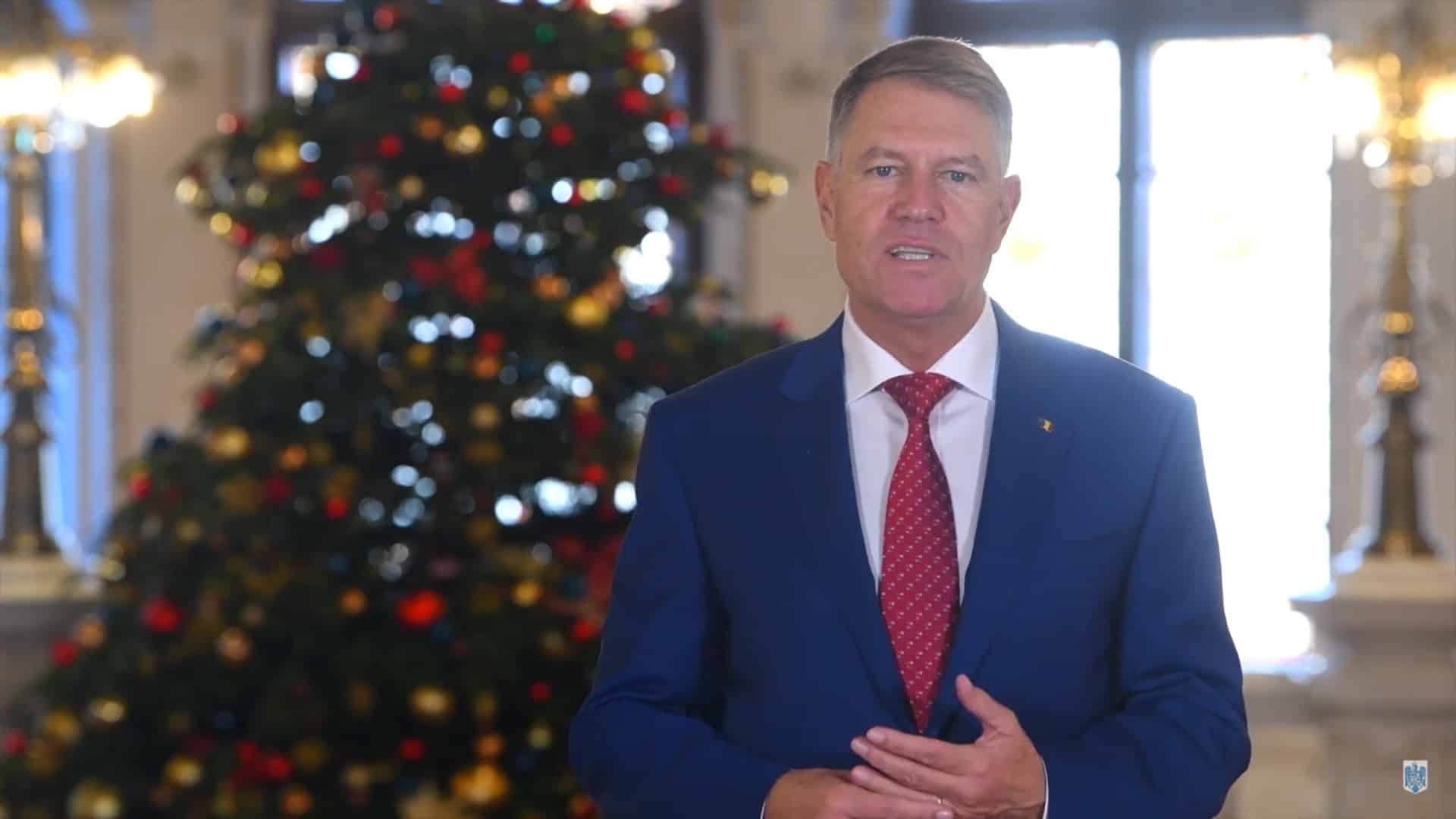 VIDEO Mesajul preşedintelui Iohannis de Crăciun: "Solidari vom trece cu bine peste această perioadă"