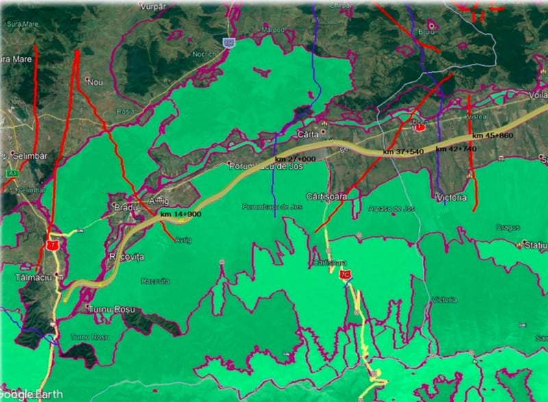 Traseu modificat la autostrada Sibiu - Făgăraș. Va avea coridoare pentru lupi și urși - Se fac 63 de poduri și 85 de podețe