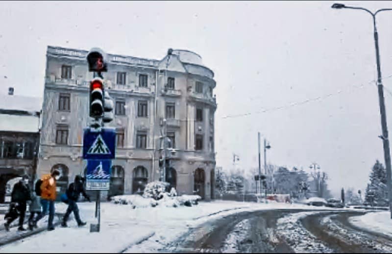 video foto prima ninsoare ”pe bune” în sibiu - s-a circulat binișor prin oraș, dar numai pe arterele principale