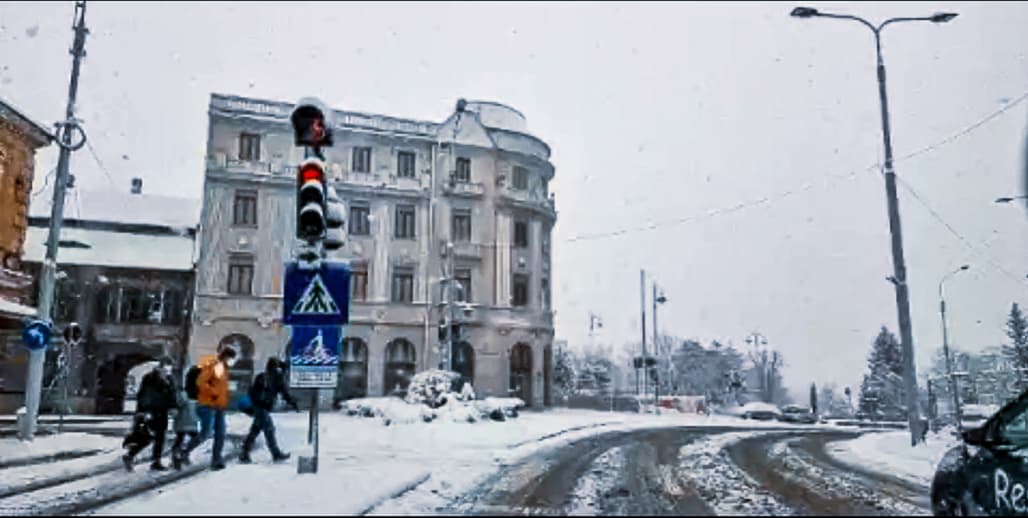 video foto prima ninsoare ”pe bune” în sibiu - s-a circulat binișor prin oraș, dar numai pe arterele principale