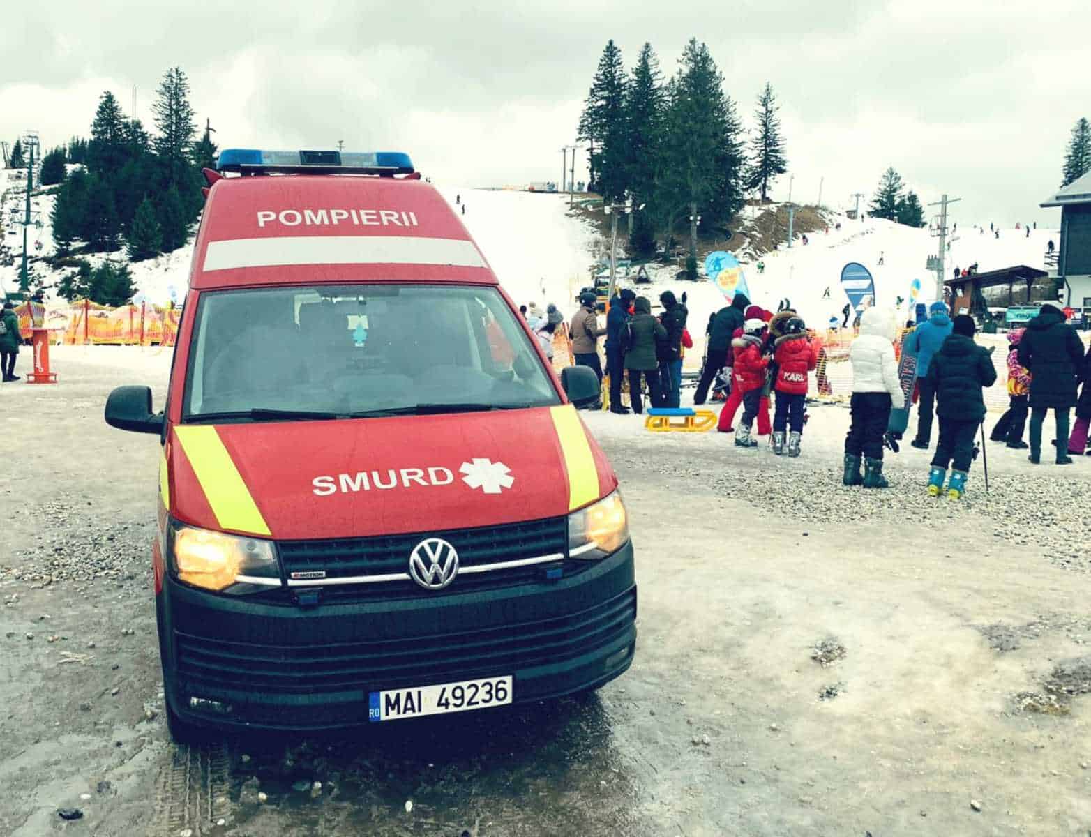 punct de lucru smurd în păltiniș - din cauza avalanșei de accidente pe pârtiile de schi