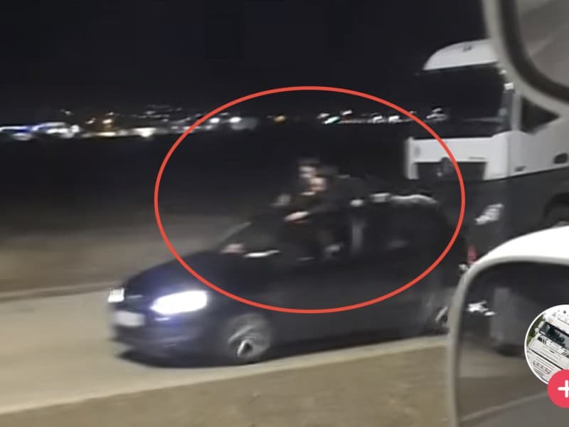 video: inconștiență maximă - „liniuțe” cu tineri urcați pe plafonul mașinii în avantgarden