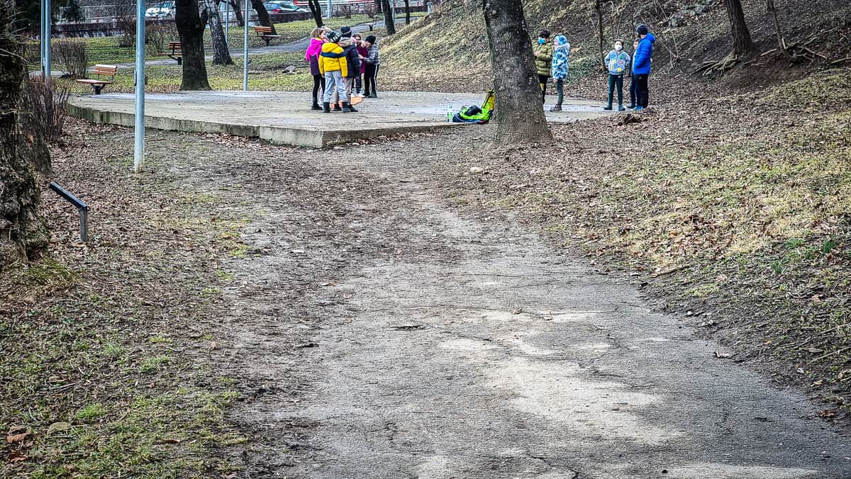 FOTO Parcul de pe Șoseaua Alba Iulia, într-o stare jalnică. Primăria: ”Reabilitarea necesită demersuri speciale”