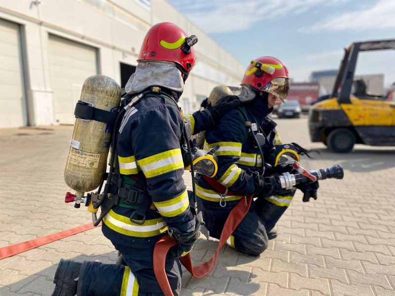 Simulare de incendiu în Șelimbăr - „Aceste exerciții sunt necesare pentru antrenarea forțelor”