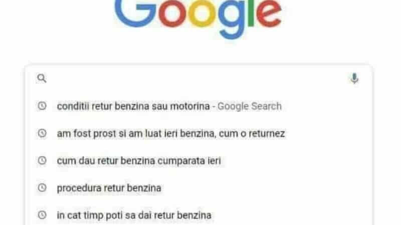 Românii au început să caute pe google "cum dau retur la benzină"