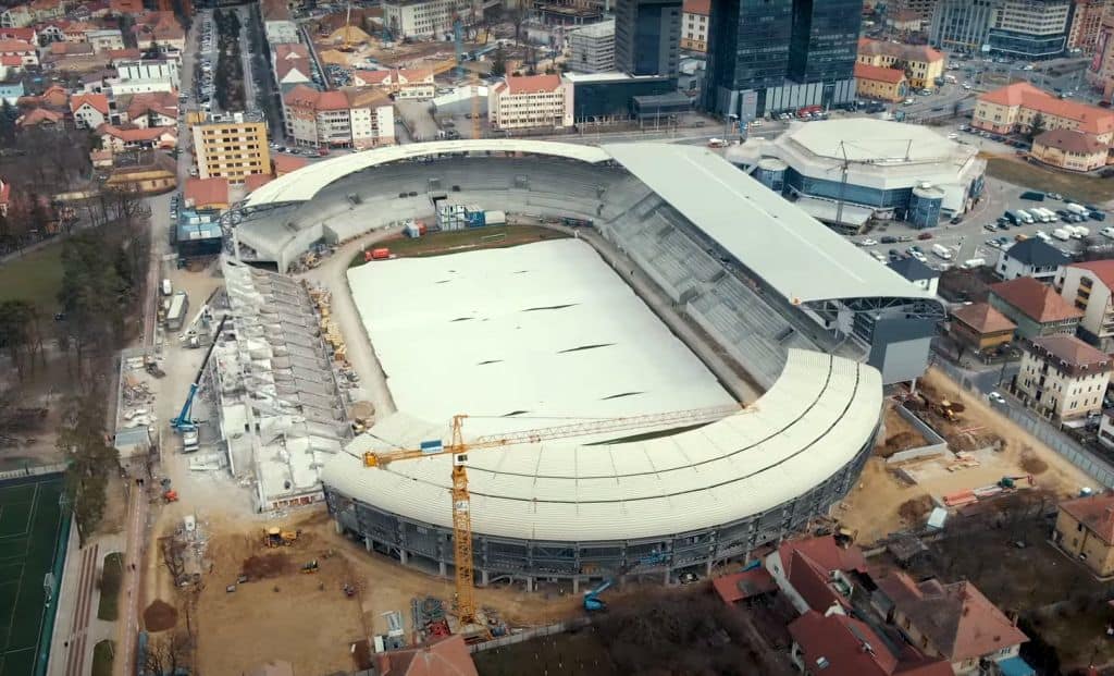 Una dintre marile lucrări ale constructorului sibian CON-A a fost modernizarea Stadionului Municipal