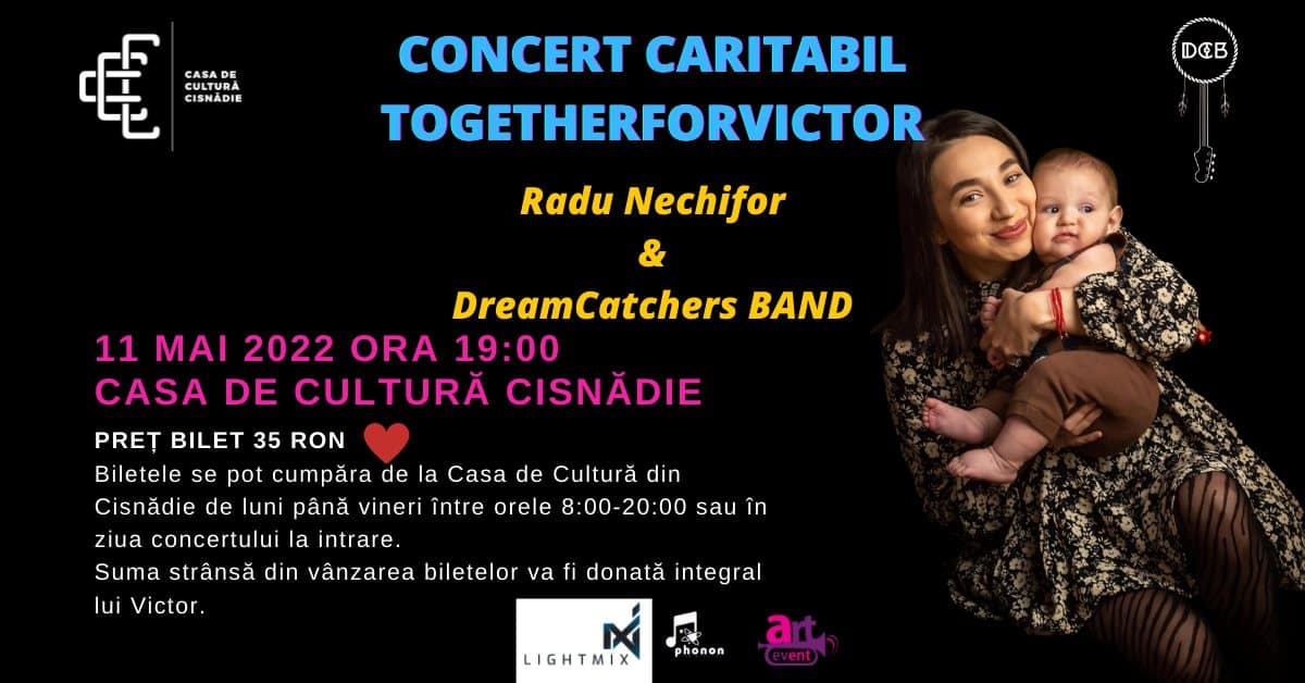 Concert caritabil pentru Victor Dinescu, băiețelul din Sibiu care suferă de o boală rară - „Avem nevoie de 2,1 milioane de euro”