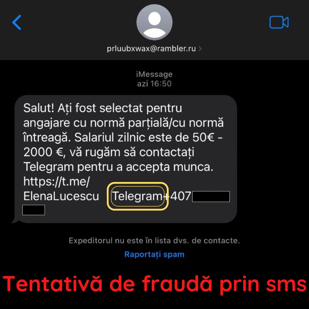 Atenție la tentativele de fraudă prin SMS - Mesaje false cu anunțuri de angajare