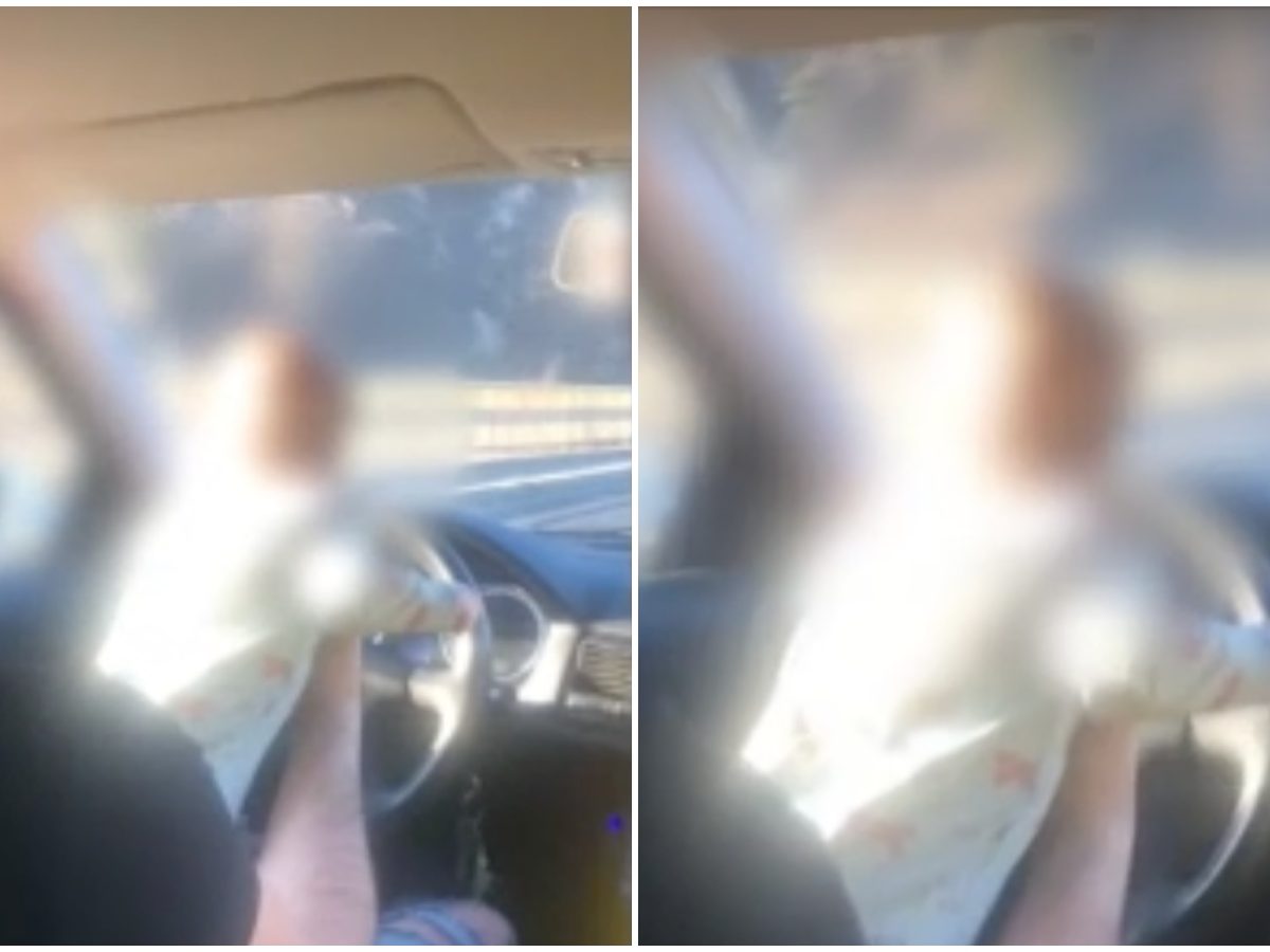 video: un bărbat a condus o mașină cu bebelușul în brațe pe valea oltului - poliția l-a amendat