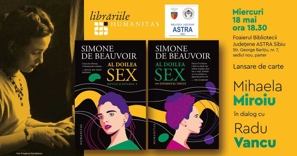 invitație la lansarea cărții „al doilea sex”, miercuri la biblioteca astra din sibiu