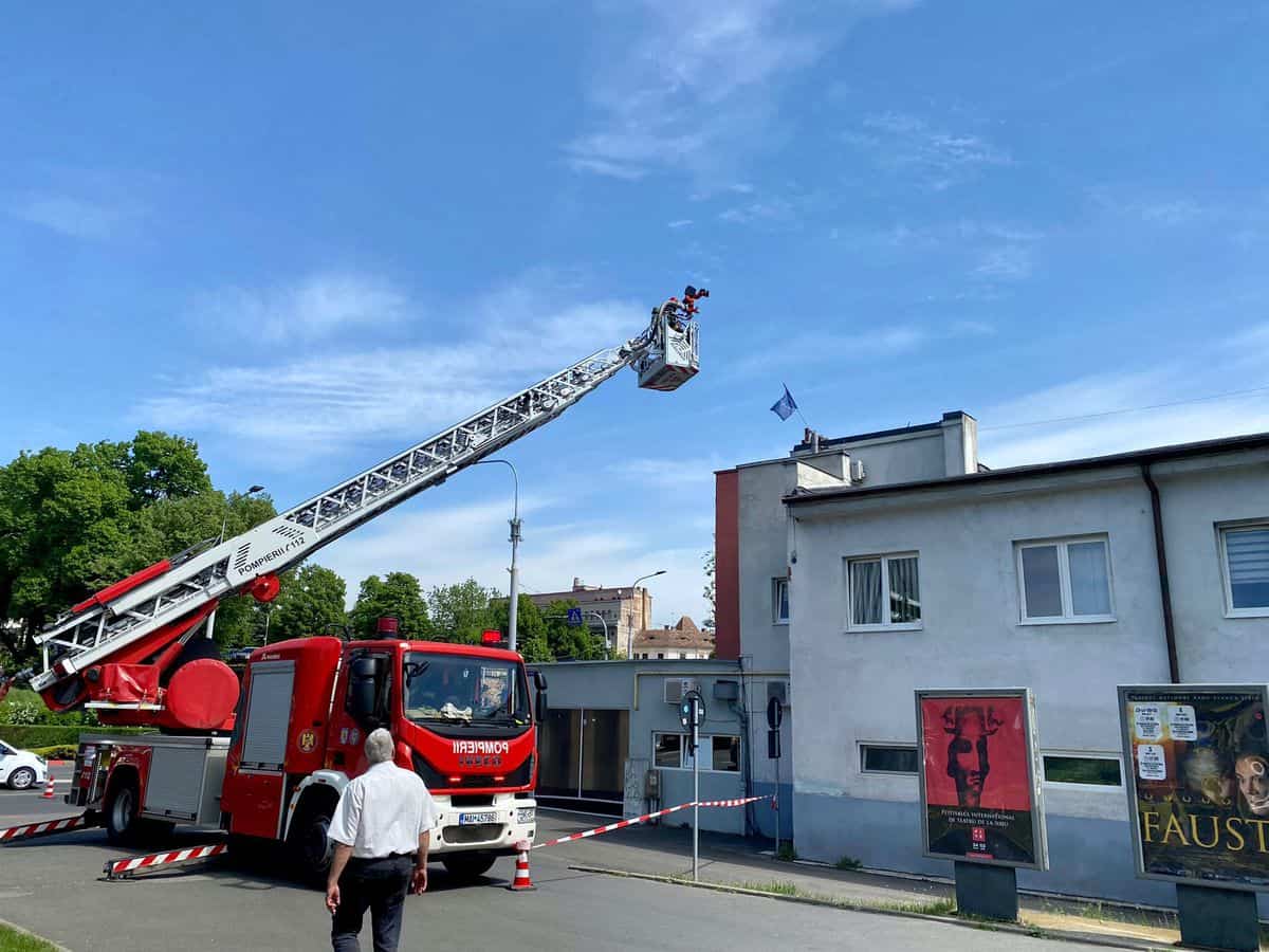 simulare de incendiu în sala de spectacole a teatrului „radu stanca” din sibiu