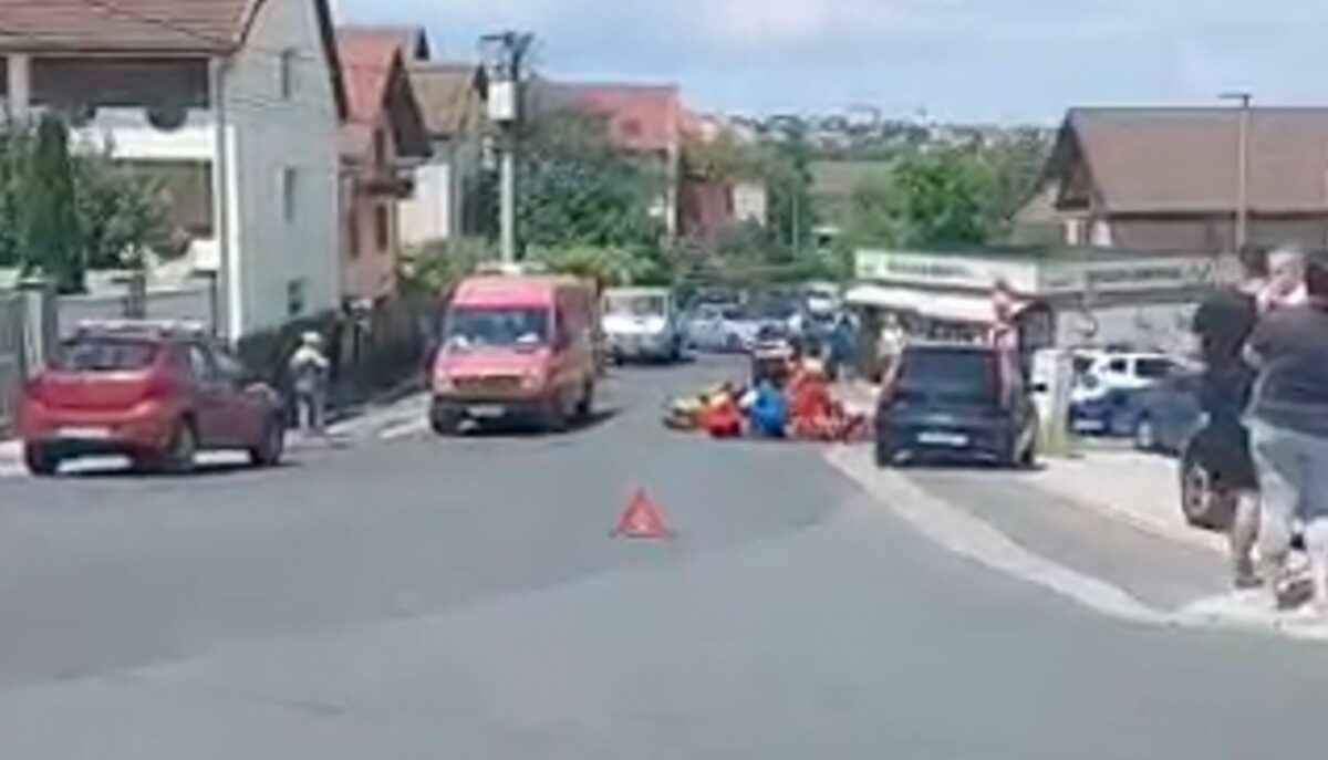 video: sibian dus la spital după ce a căzut cu bicicleta pe strada islazului