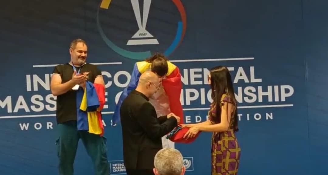 Sibian medaliat cu aur la Campionatul Intercontinental de Masaj - „Străinii au învățat Imnul României la cât l-au auzit”