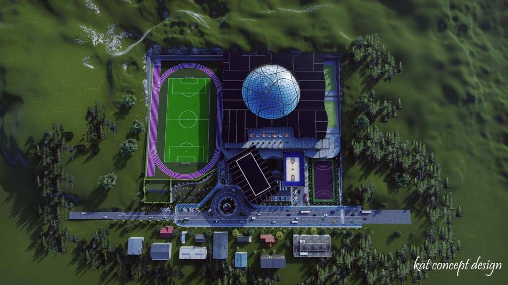 VIDEO FOTO - ULBS ridică un mega complex sportiv la Șelimbăr - Sala cu 5.000 de locuri și investiție de 70 milioane euro