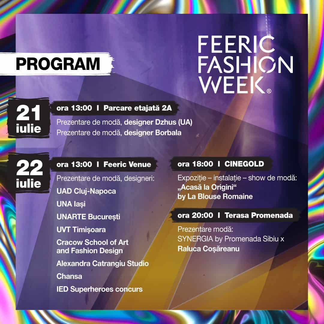 prezentări de modă în spații inedite, colecții surpriză și o instalație de modă: promenada sibiu este și anul acesta partener oficial al feeric fashion week