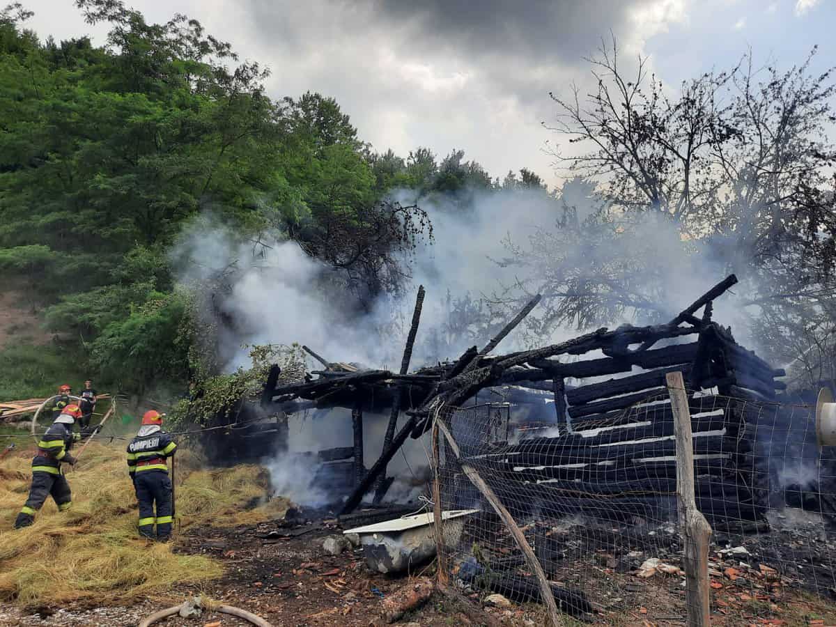 șură din tălmăcel, în flăcări - mai multe animale au fost salvate din incendiu