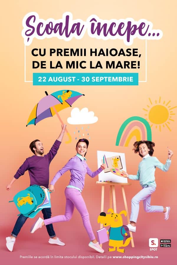 patrocle, mascota shopping city sibiu, este aliatul copiilor pentru un nou an școlar cu premii garantate și multe surprize