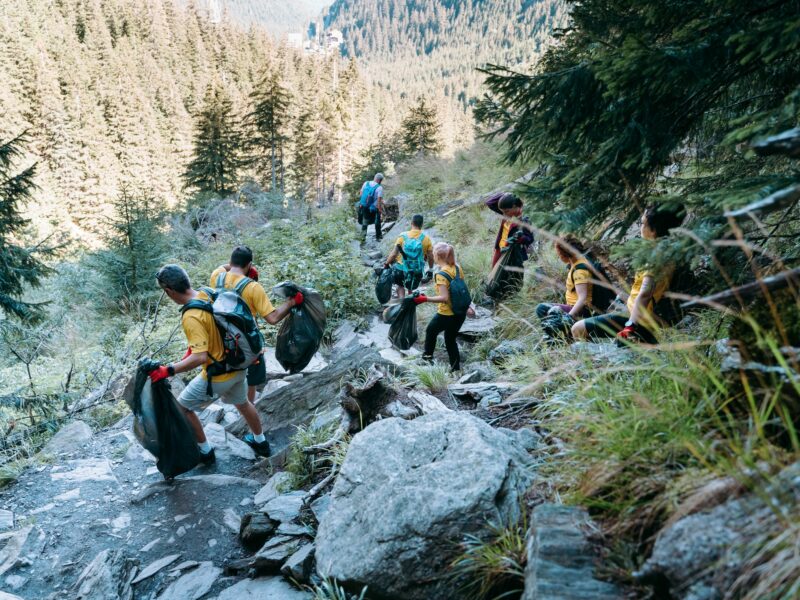 video foto ecologizarea potecilor din județul sibiu continuă cu a doua drumețenie în stațiunea păltiniș