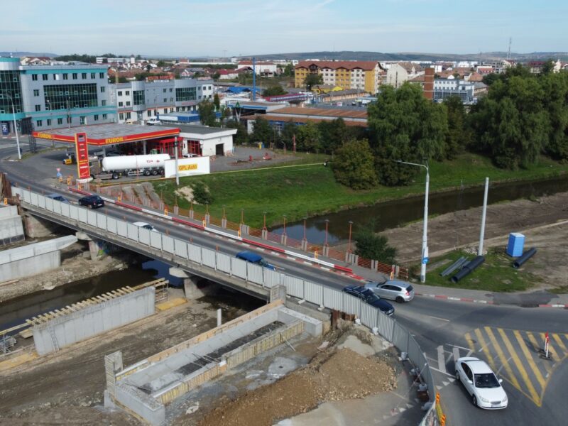 se închide temporar podul de pe șoseaua alba iulia - lucrările de construcție avansează