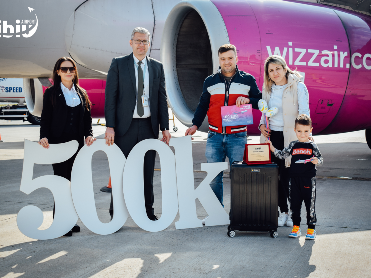 aeroportul sibiu sărbătorește pasagerul cu numărul 500.000 în 2022